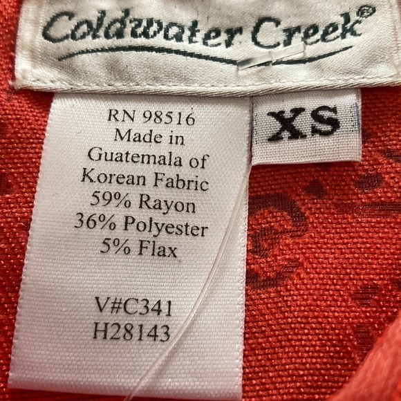Coldwater creek Tropical Burnout top size XS - Picture 2 of 8